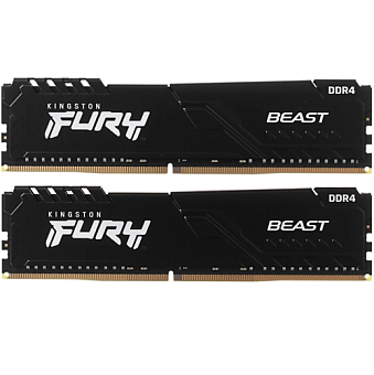 Модуль памяти DDR4 64Gb PC4-25600 3200MHz Kingston Fury Beast Black (kit of 2)