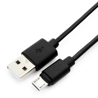 Кабель USB-A < - > microUSB, 1.0м, Гарнизон, черный