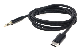 Кабель аудио-видео 3.5Jack (m) < - > USB-C 1.0м, Cablexpert черный