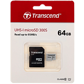 Карта памяти microSD .64Gb Transcend microSDXC Class 10 UHS-I