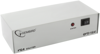 Разветвитель видеосигнала 4 port VGA (1in-->4out, 1440x1280, блок питания) Gembird GVS-124