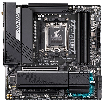 Материнская плата Socket AM5 Gigabyte B650M AORUS ELITE AX (B650) 4*DDR5 2*PCI-Ex16 SATA HDMI DP mATX
