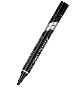 Маркер Deli EU10120 Think скошенный пиш. наконечник 1.5-5мм черный