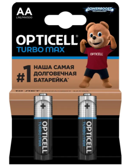 Элемент питания AA, 1.5V,  2шт, Opticell Turbo MAX LR6