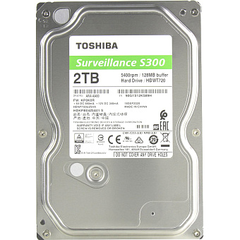 Жесткий диск SATA 2Tb Toshiba S300 5400rpm 128Mb SATA-3