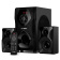 Акустическая система SVEN MS-2055 (2x12.5W+30W, SD/USB, FM, ПДУ) дерево, черный