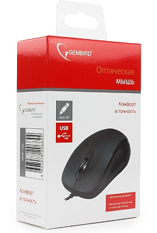 Мышь проводная Gembird MOP-110 1.8м Black