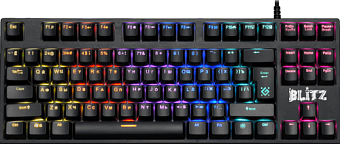 Клавиатура проводная Defender Blitz GK-240L Rainbow Black