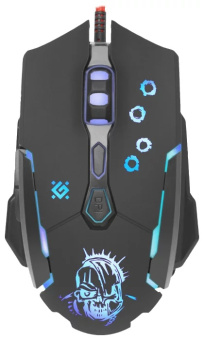 Мышь проводная Defender GM-170L Killer (3200dpi переключаемая подсветка коврик в комплекте ) USB чер