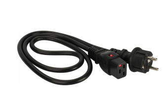 Кабель питания 220V  0.5м,  C19 - Schuko, 16A, Lanmaster черный