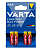 Элемент питания AAA, 1.5V,  4шт, Varta Max Tech LR03 BL4