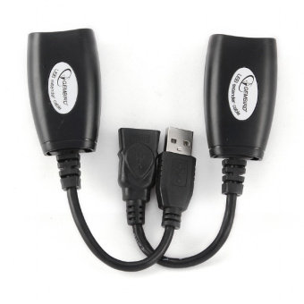 Удлинитель USB-A (m) + USB-A (f)  --  RJ45, Cablexpert UAE-30M