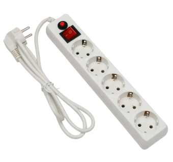 Сетевой фильтр Гарнизон ECL 5 розеток 10A 1.4м белый