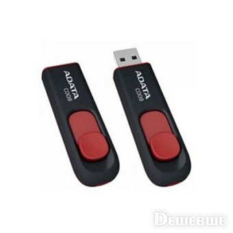 Флешка .16Gb ADATA [C008] USB черный/красный