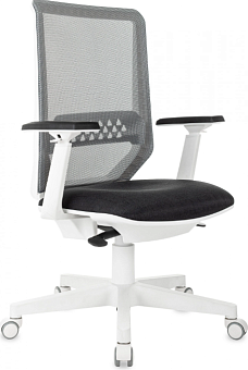 Кресло Бюрократ MC-W611N (сетка/ткань, синхромеханизм качания, крестовина пластик, до 120 кг) Темно-серый