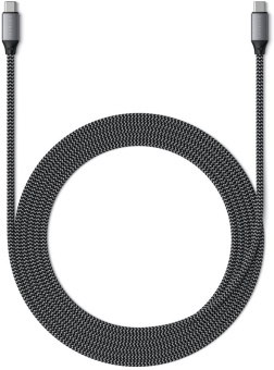 Кабель USB-C < - > USB-C, 2.0м, Satechi 100W Space Gray