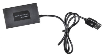 Концентратор USB-A - 4-port USB2.0, Buro BU-HUB4-U2.0, черный