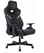 Кресло Knight Thunder 5X (эко.кожа, мех. качания, крест. металл, до 150 кг) Черный