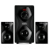 Акустическая система SVEN MS-2055 (2x12.5W+30W, SD/USB, FM, ПДУ) дерево, черный