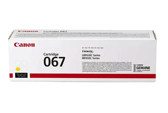 Картридж лазерный Canon 067Y 5099C002 бар.в компл. (1250стр.) для Canon LBP631/633/MF651/655/ желтый