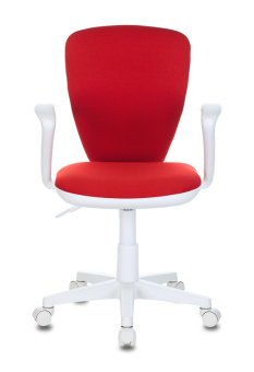 Кресло Бюрократ KD-W10AXSN (ткань, пружинно-винтовой мех. качания, крест. пластик, до 100 кг) красный