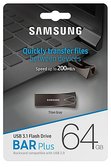 Флешка .64Gb Samsung BAR Plus USB 3.1
