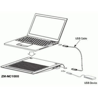 Подставка для ноутбука 15" Zalman ZM-NC1000 Black