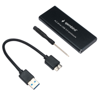 Внешний контейнер USB3.0 -> M2 SATA, Gembird EEM2-SATA-1 черный