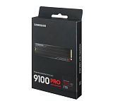 Накопитель SSD M.2 1Tb Samsung 9100 PRO (PCI-E 5.0 x4, 14700/13300 Мбайт/сек, с радиатором)
