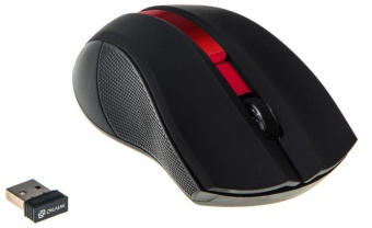 Мышь беспроводная Оклик 615MW черный/красный