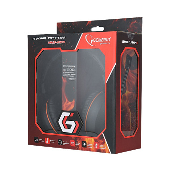 Наушники проводные Gembird MHS-G100 Gaming (мониторные, 20 - 20 000 Гц, 96 дБ) black