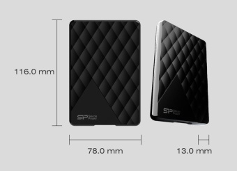 Внешний жесткий диск 2Tb Silicon Power Diamond D06 2.5" USB3.0 Black