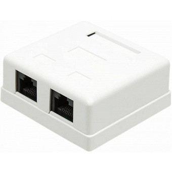 Розетка 2 port RJ-45 UTP 8P8C кат.5е