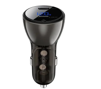 Автомобильное зарядное устройство ACEFAST B10 metal car charger 60W USB-C with digital display черны