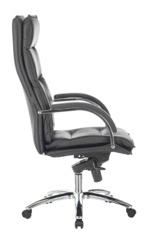 Кресло Бюрократ T-9927SL (кожа, мех. качания, крестовина металл хром, до 200 кг) Черный