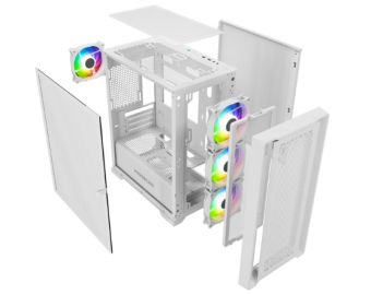 Корпус Powercase ByteFlow Micro mATX белый