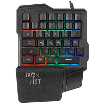 Клавиатура проводная Oklick 701G IRON FIST 35-Keys Rainbow Led 1.3m черный