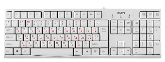 Клавиатура проводная SVEN KB-S300 White