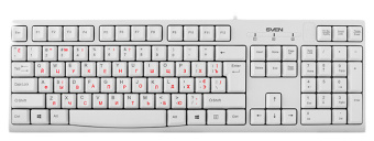 Клавиатура проводная SVEN KB-S300 White
