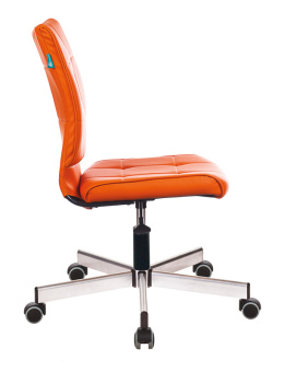 Кресло Бюрократ CH-330M (эко.кожа, без мех. качания, крест. металл, до 120 кг) Оранжевый
