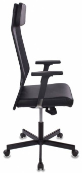 Кресло Бюрократ T-995 (эко.кожа/сетка, синхромеханизм качания, крест. металл черный, до 120 кг) Черный