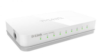 Коммутатор .8 port D-Link DGS-1008A 1000 Мбит/сек