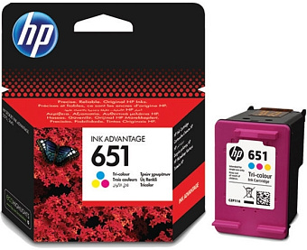 Картридж струйный HP 651 (C2P11AE) для HP DeskJet Adv.5575/5645, трехцветный