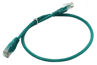 Кабель патч-корд .Patch cord кат.5e  0.5м, Cablexpert, многожильный, зеленый