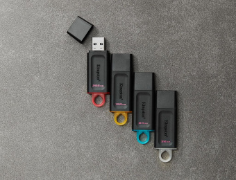 Флешка 128Gb Kingston Exodia DTX/128GB USB3.1 черный/желтый