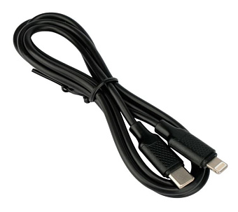 Кабель USB-C < - > Lightning, 1.0м, Гарнизон 20W черный