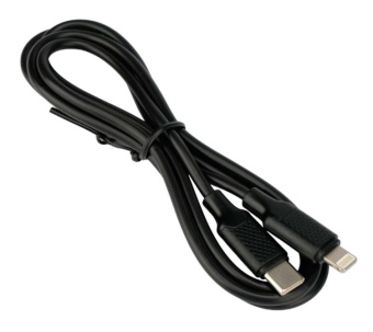 Кабель USB-C < - > Lightning, 1.0м, Гарнизон 20W черный
