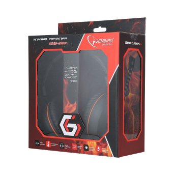 Наушники проводные Gembird MHS-G100 Gaming (мониторные, 20 - 20 000 Гц, 96 дБ) black