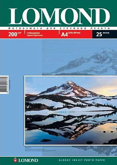 Бумага Lomond [A4] глянцевая, 200гр/м2, 25л