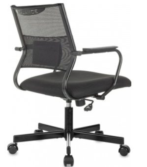 Кресло Бюрократ CH Balance-Low черный Elastic-102 TW-11 сетка/ткань низк.спин. крестов. металл черный